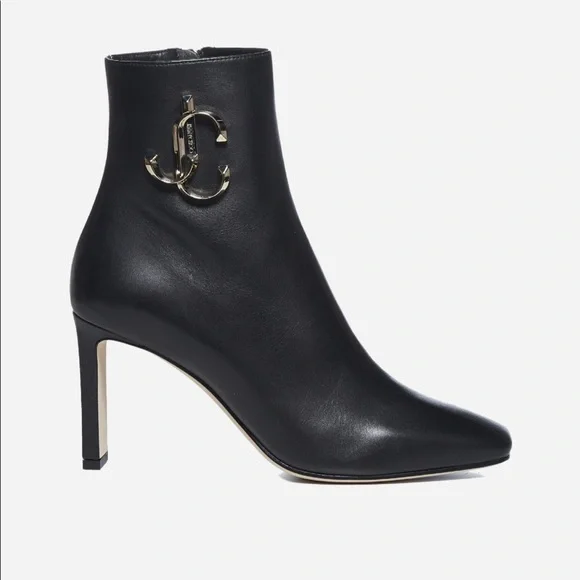 DM FOR ENQUIRIES ** Jimmy Choo Minori 85 Burgundy Leather  Jimmy Choo Minori 85 embellished black boots, 37 main image 2